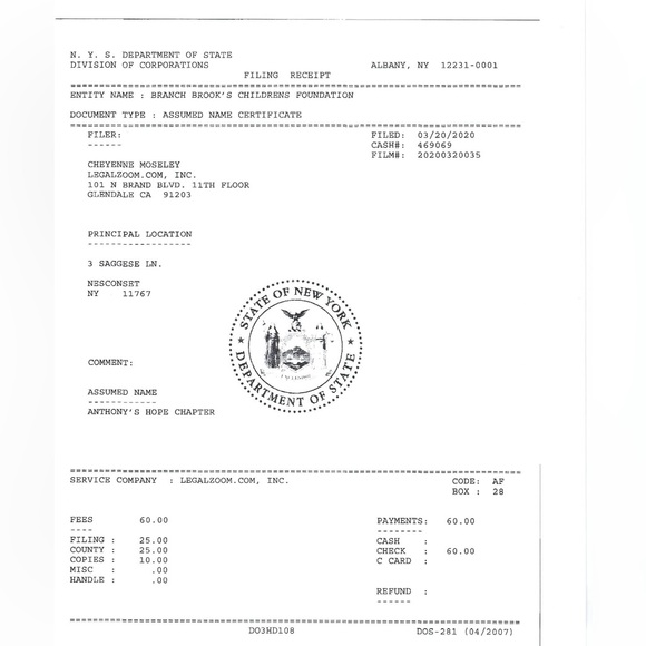 501c3 for Anthonys Hope! - Picture 3 of 8